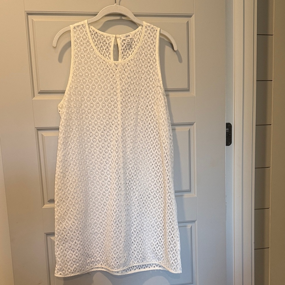 J. Crew White Lace swimwear coverup